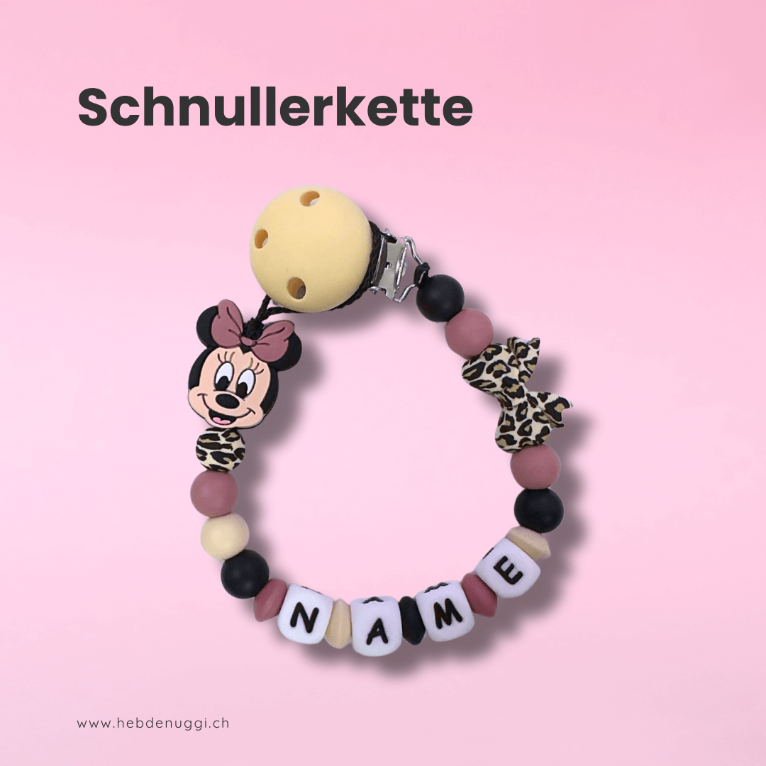 handgemachte schnullerkette aus silikon – personalisierbar mit name – babygeschenk schweiz