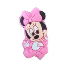 Motivperle Maus mit Schleife · Babyform, pink