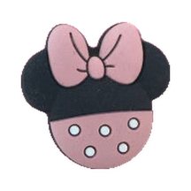 Motivperle Maus mit Schleife · Kopfform, mit Punkten, rosa