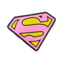 Motivperle Superheld · Emblem, rosa